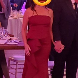 Evening Dress John Paul Ataker Size 6 Cranberry